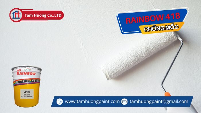 Thi công sơn rainbow 418
