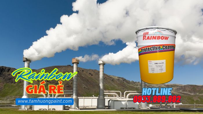 Thi công sơn chịu nhiệt Rainbow 1508