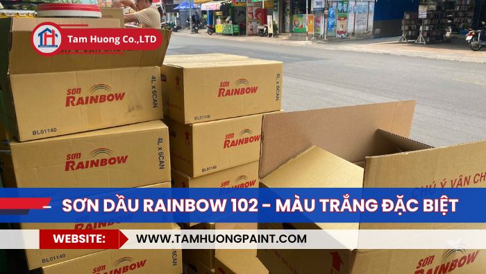 Cửa hàng sơn dầu màu trắng rainbow 102: