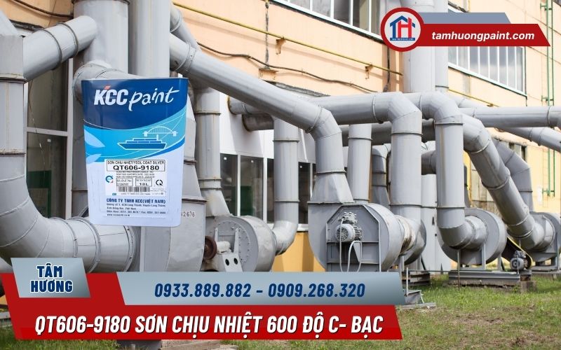 Ứng dụng thực tế của sơn chịu nhiệt KCC QT606-9180 trong công nghiệp