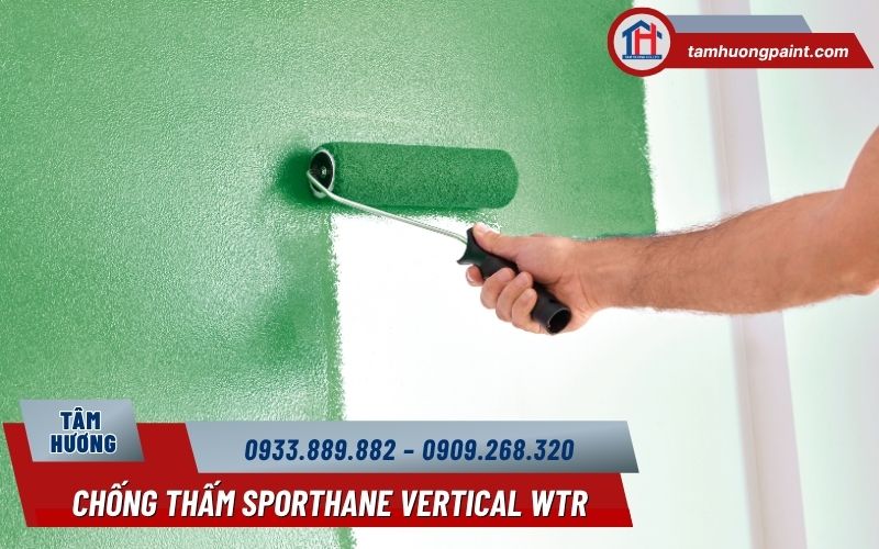 Thi công Sơn chống thấm Sporthane Vertical WTR