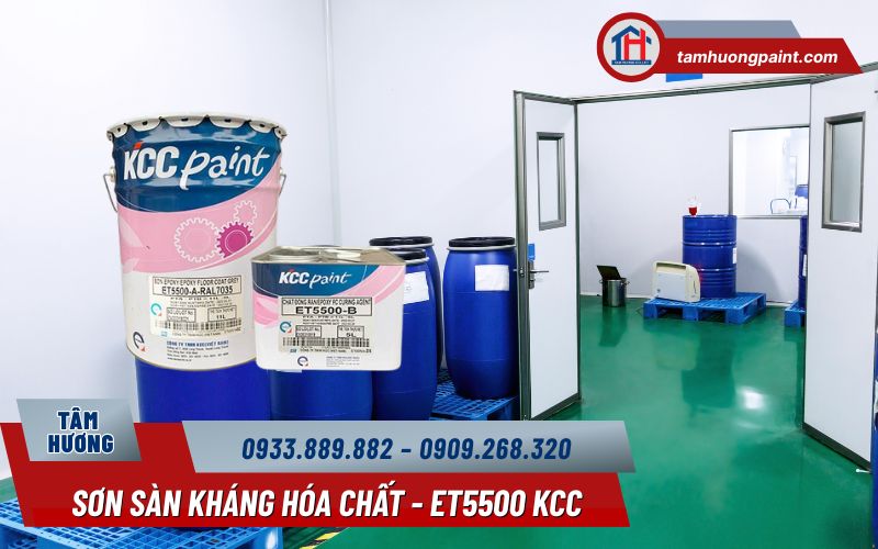 Thi công sơn epoxy chống axit ET5500 
