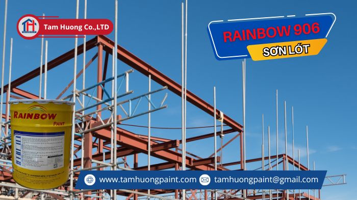 thi công Sơn chống rỉ Rainbow 906 