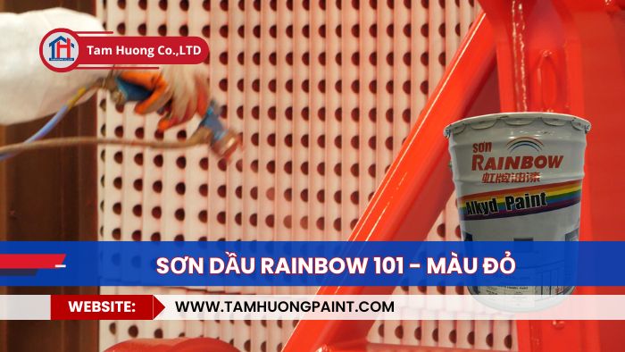 Thi công sơn dầu màu đỏ | sơn dầu rainbow 101