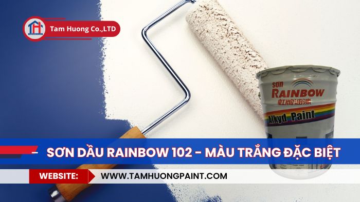 Thi công sơn dầu màu trắng rainbow 102: