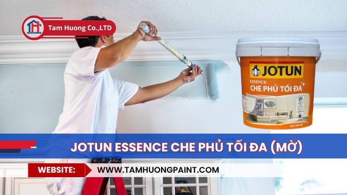 Thi công sơn Jotun essence che phủ tối đa mờ:
