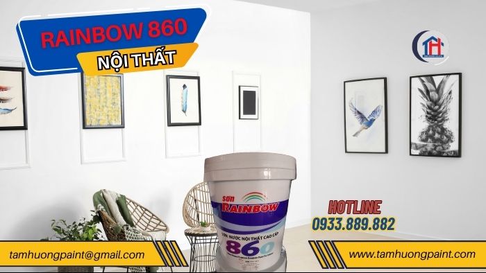  thi công Sơn Nước Rainbow 860 Cao Cấp