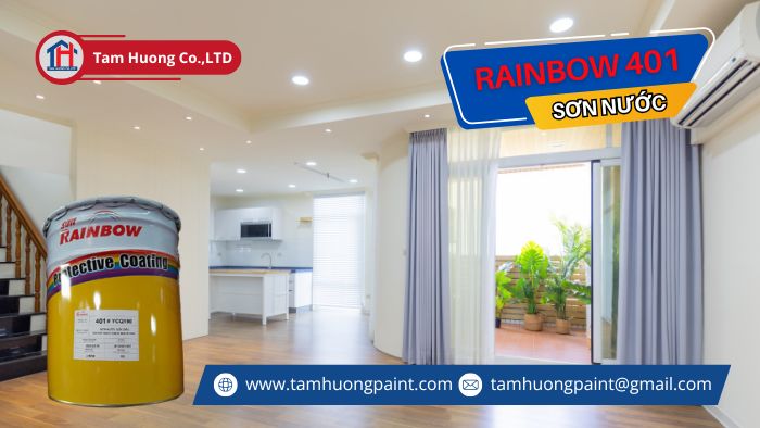thi công Sơn Nước Gốc Dầu Rainbow 401