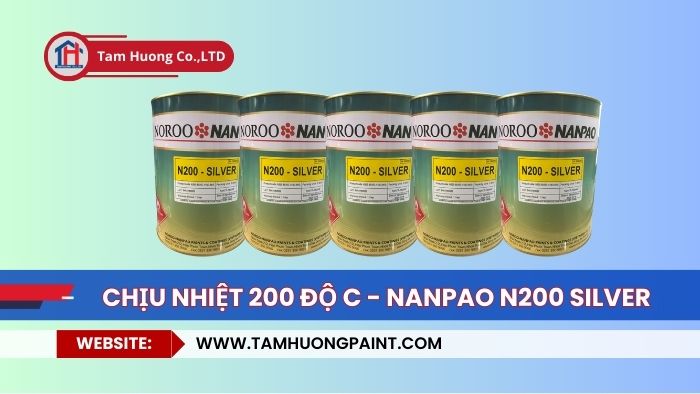 sử dụng sơn chịu nhiệt 200 độ C nanpao N200 Silver
