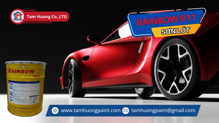 thi công Sơn lót chì Rainbow 911