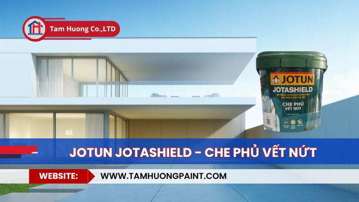 thi công sơn jotashield che phủ vết nứt 