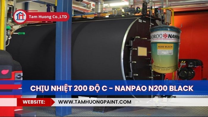 sơn chịu nhiệt Nanpao N200 Black