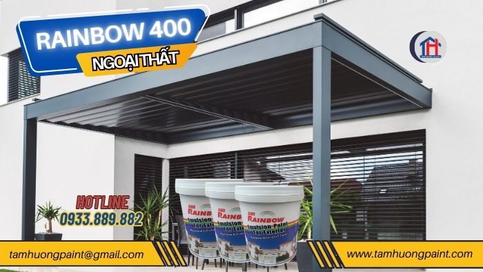  thi công Sơn Ngoại Thất Rainbow 400