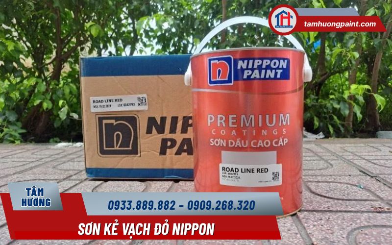 Sơn Nippon Road Line màu đỏ – Cảnh báo mạnh, độ nhận diện cao