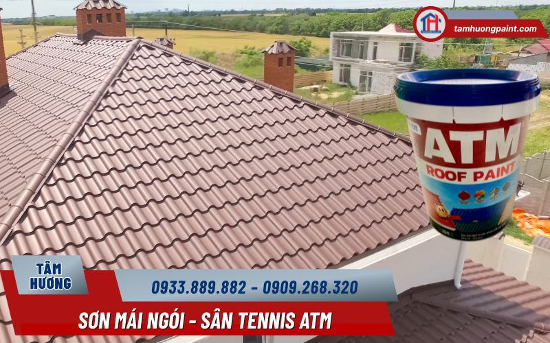 Ứng dụng thực tế của sơn mái ngói sân tennis ATM