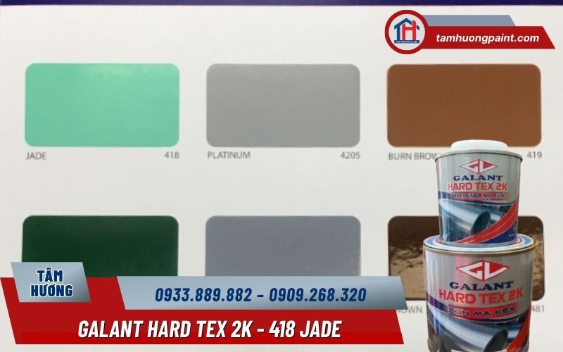 Sơn mạ kẽm Galant Hard Tex 2K 418 Jade và giá trị màu sắc Jade