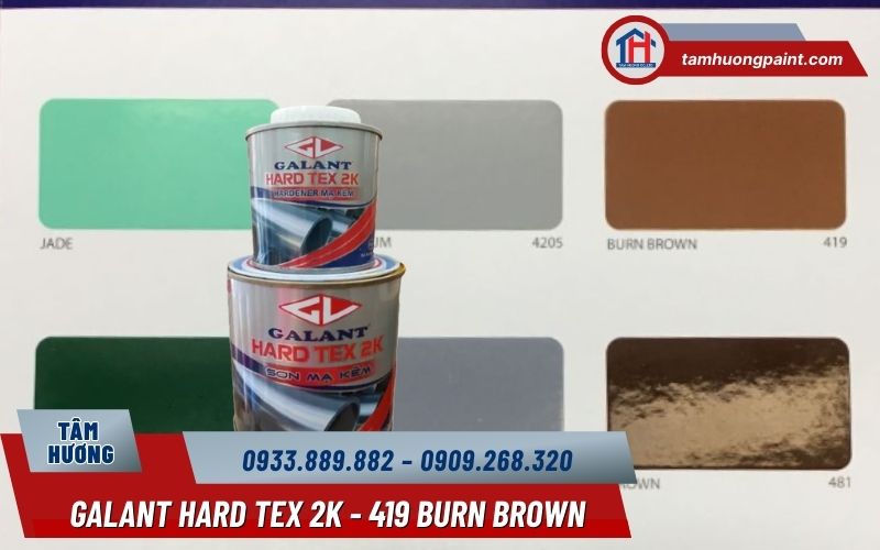 Galant Hard Tex 2K 419 Burn Brown – Màu trầm giúp che khuyết điểm bề mặt