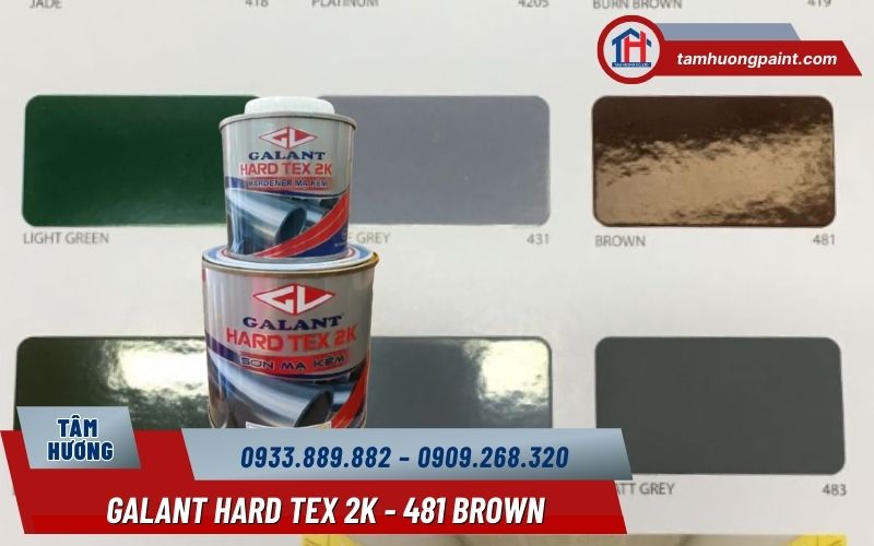 Sơn mạ kẽm Galant Hard Tex 2K 481 Brown – Vẻ đẹp của sắc nâu nền tảng