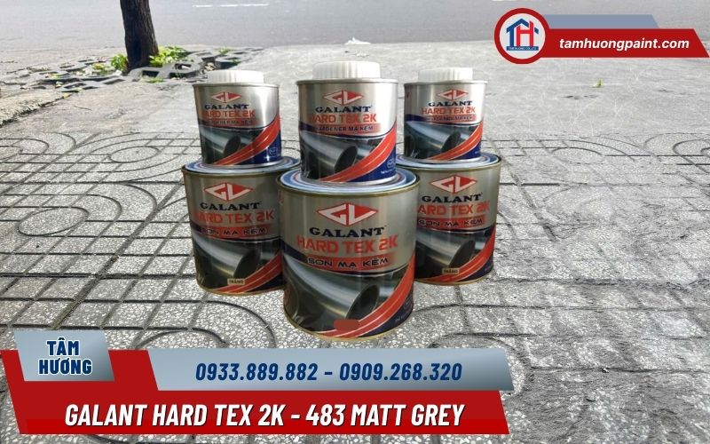 Sơn mạ kẽm Galant Hard Tex 2K 483 Matt Grey – Giải pháp sơn trực tiếp không cần sơn lót