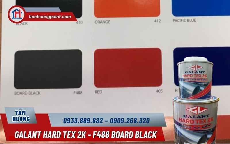Sơn mạ kẽm Galant Hard Tex 2K F488 Board Black – Giải pháp sơn đen chuyên dụng cho kim loại
