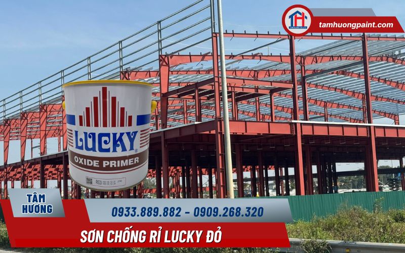 Sơn lót chống gỉ Lucky đỏ trong hệ sơn kim loại: vai trò không thể thay thế