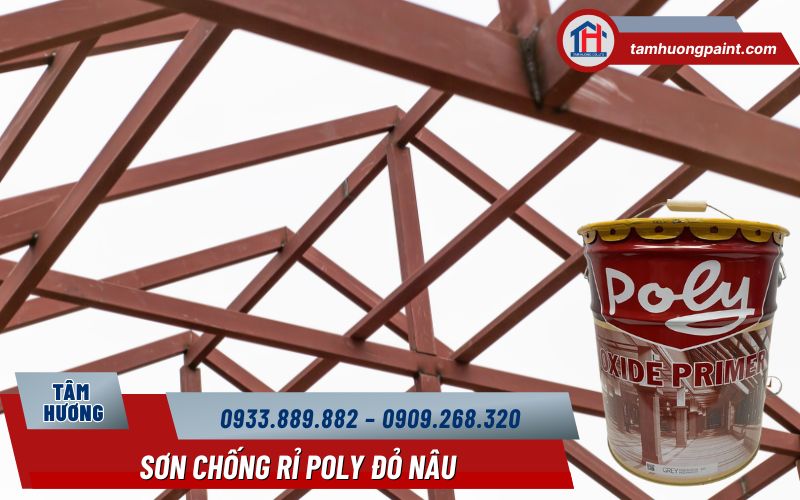 Sơn Chống Rỉ Poly Đỏ Nâu dùng cho những hạng mục nào?