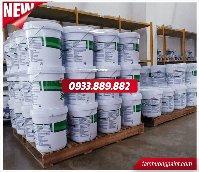 Thi công Sơn nước nội thất Rainbow 300 màu trắng