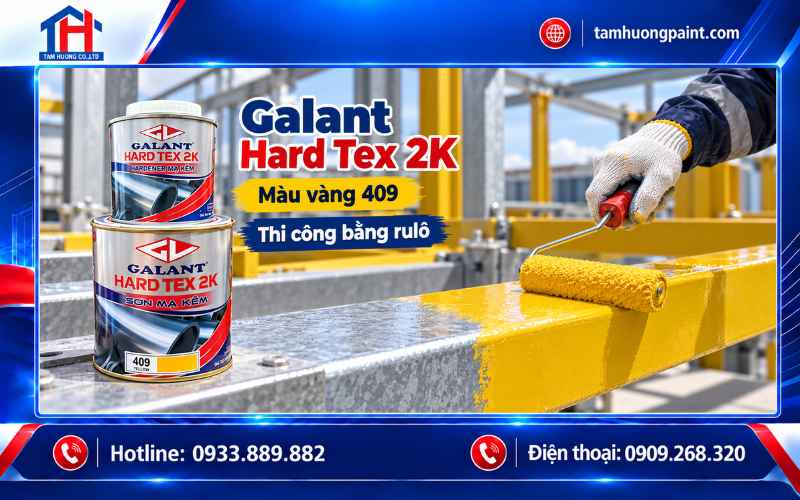 Thi công sơn Galant Hard Tex 2K