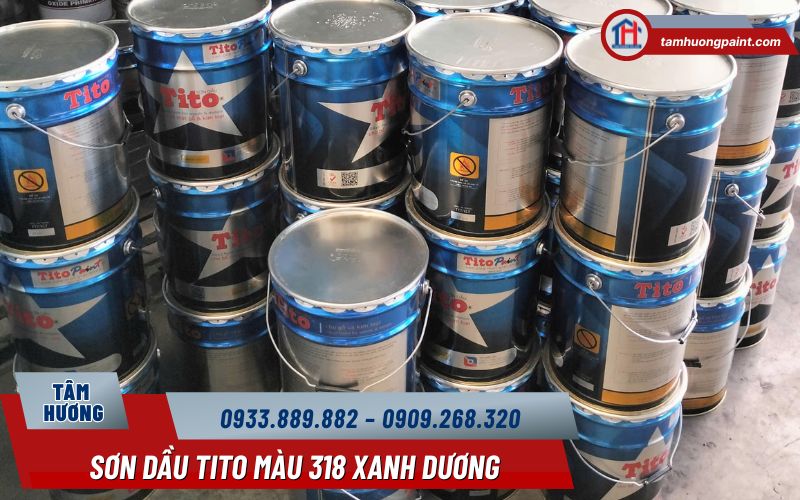 Sơn Dầu TiTo Màu 318 – Xanh Dương Yamaha Chuẩn Trên Nền Alkyd