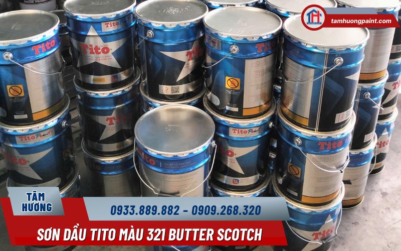Sơn Dầu TiTo Màu 321 – Butter Scotch Nâu Vàng Chuẩn Trên Nền Alkyd