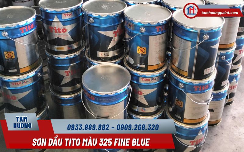 Sơn Dầu TiTo Màu 325 – Fine Blue Chuẩn Sắc Trên Nền Alkyd