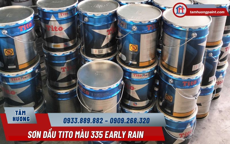 Sơn Dầu TiTo Màu 335 – Early Rain Xám Kem Nhạt Trên Nền Alkyd