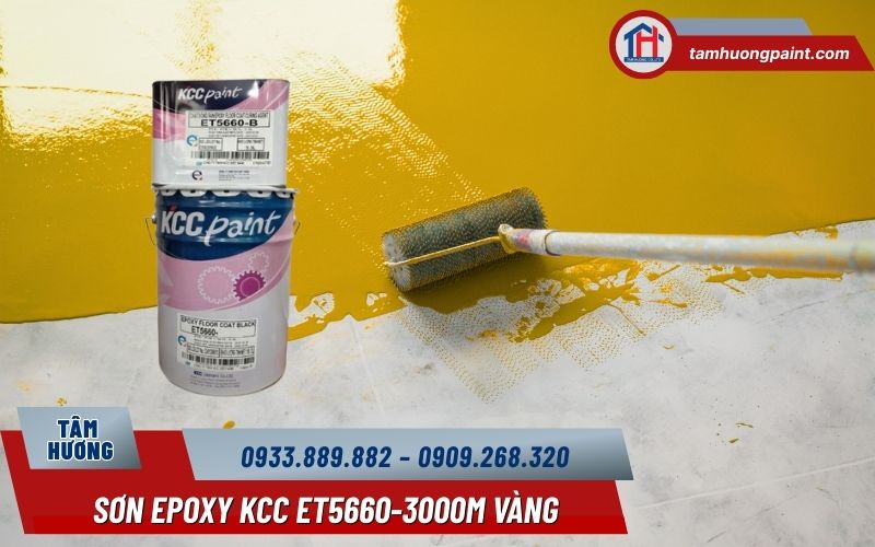 Thi công sơn epoxy KCC ET5660-3000M (Yellow)