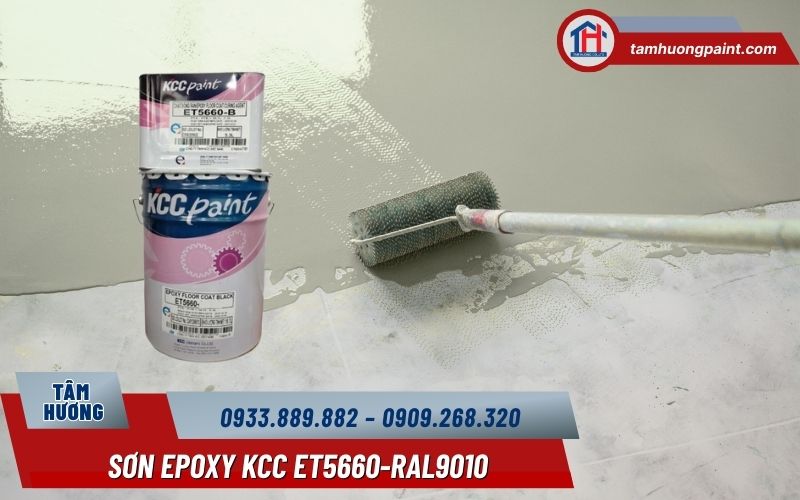 Thi công sơn epoxy KCC ET5660-RAL 9010
