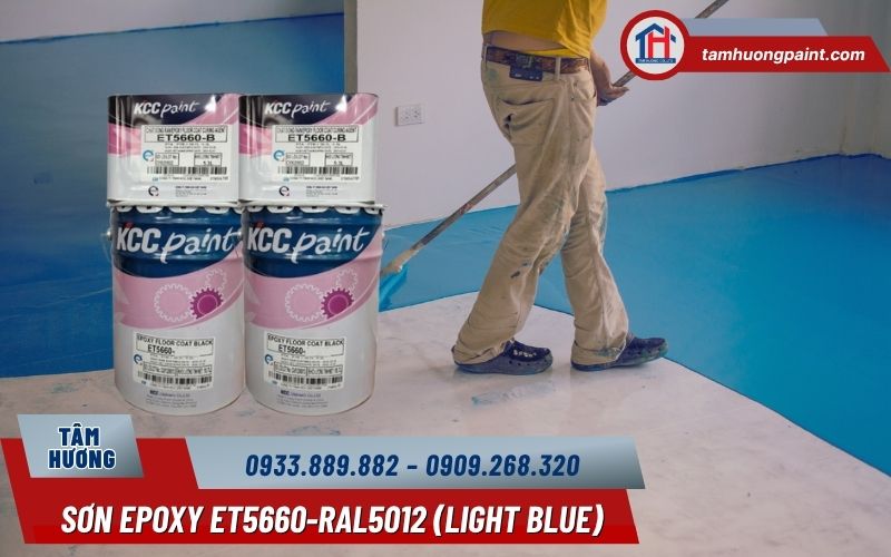 Thi công Sơn Epoxy KCC ET5660-RAL 5012
