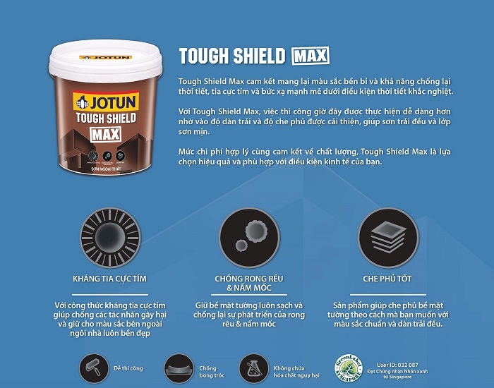 Đặc điểm Sơn Jotun Tough Shield Max