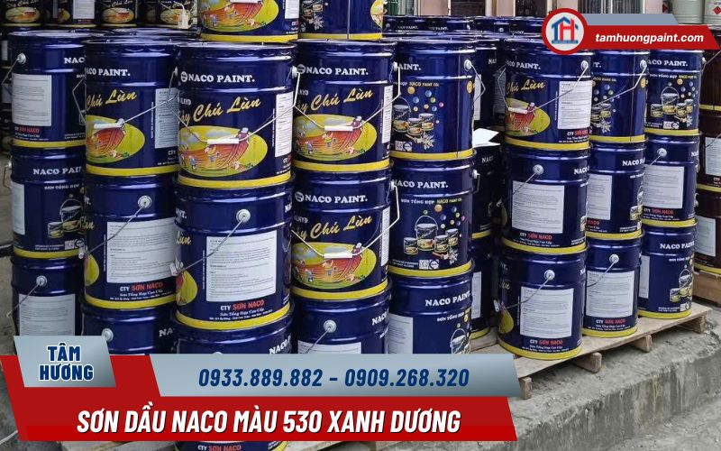 Sơn Dầu Naco Màu 530 – Xanh dương theo đúng nghĩa “màu công nghiệp”