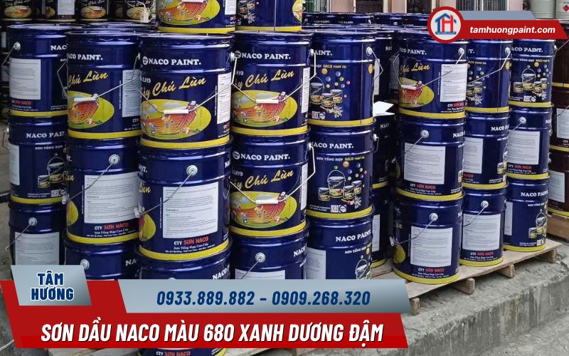 Sơn Dầu Naco Màu 680 – Xanh dương đậm đúng chất công nghiệp