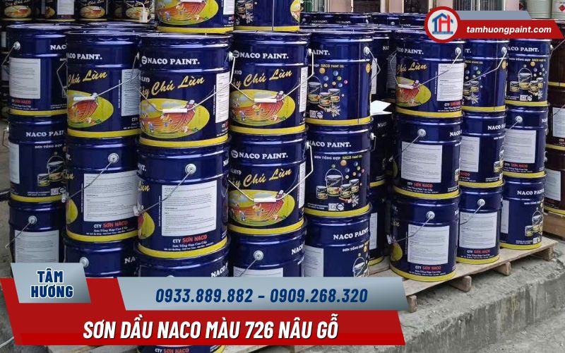 Sơn Dầu Naco Màu 726 – Nâu gỗ đúng nghĩa “dễ dùng cho mọi công trình”