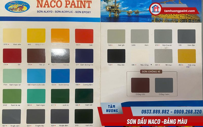 Sơn dầu naco màu nâu gụ – Vì sao mã 727 được chọn nhiều?