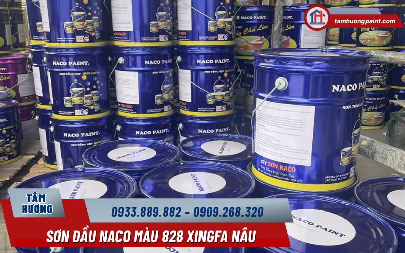 Sơn Dầu Naco Màu 828 Xingfa Nâu – Chuẩn Màu Nhôm Xingfa Nâu