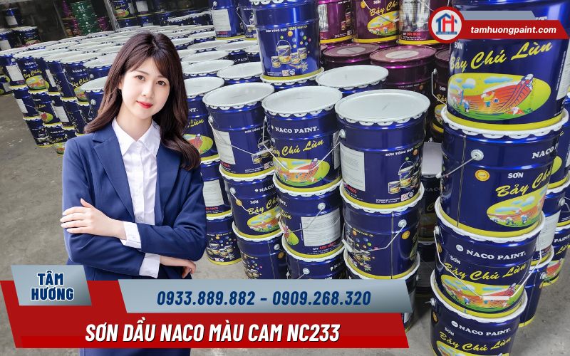 Báo giá Sơn Dầu Naco màu cam NC233