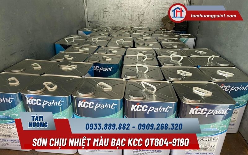SƠN CHỊU NHIỆT MÀU BẠC KCC QT604-9180 – BỀN BỈ ĐẾN 400 ĐỘ