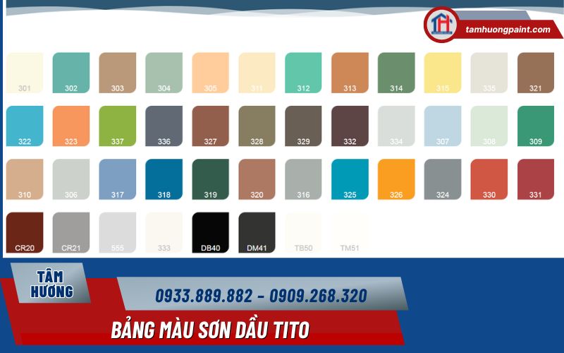 Bảng màu của Sơn dầu Tito
