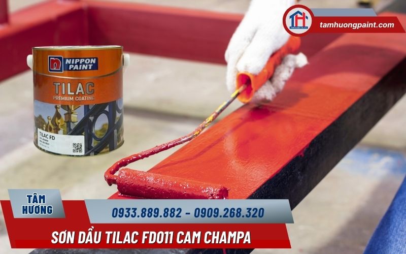Hướng dẫn thi công để sơn dầu màu Cam Champa lên chuẩn và bền