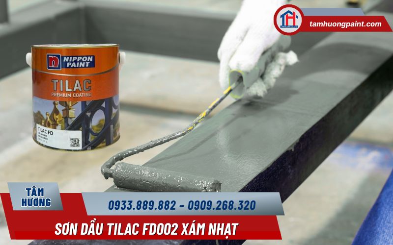 Hướng dẫn thi công sơn dầu Tilac FD002 Xám Nhạt