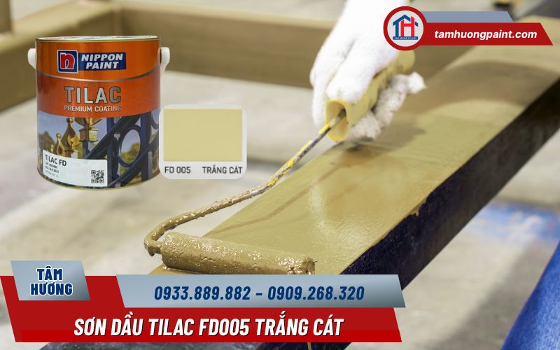 Hướng dẫn thi công sơn dầu Tilac FD005 Trắng Cát