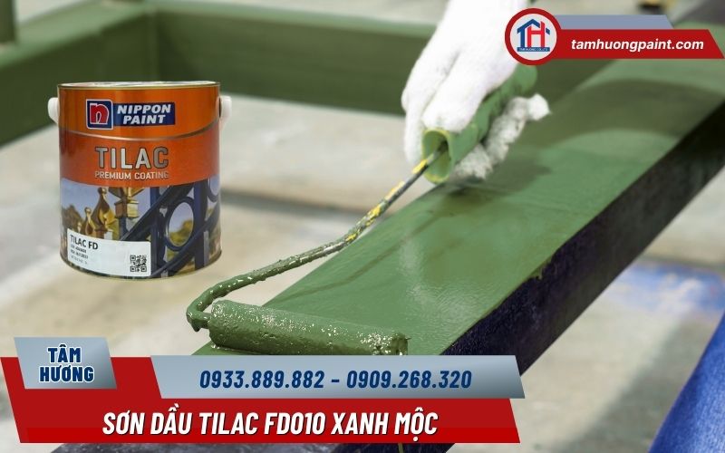 Hướng dẫn thi công sơn dầu Tilac FD010 Xanh Mộc