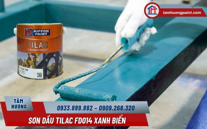 Hướng dẫn thi công sơn dầu FD014 Xanh Biển