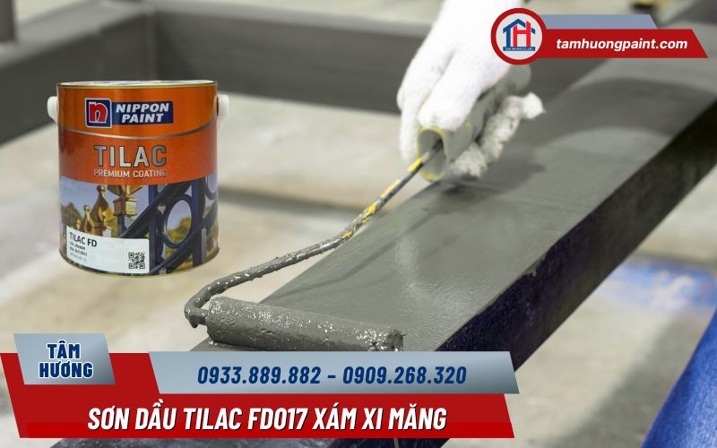 Hướng dẫn thi công sơn dầu Tilac FD017 Xám Xi Măng